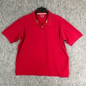 Columbia Shirt Men XXL Red Polo Short-Sleeve Heavyweight Cotton Business‎ Casual